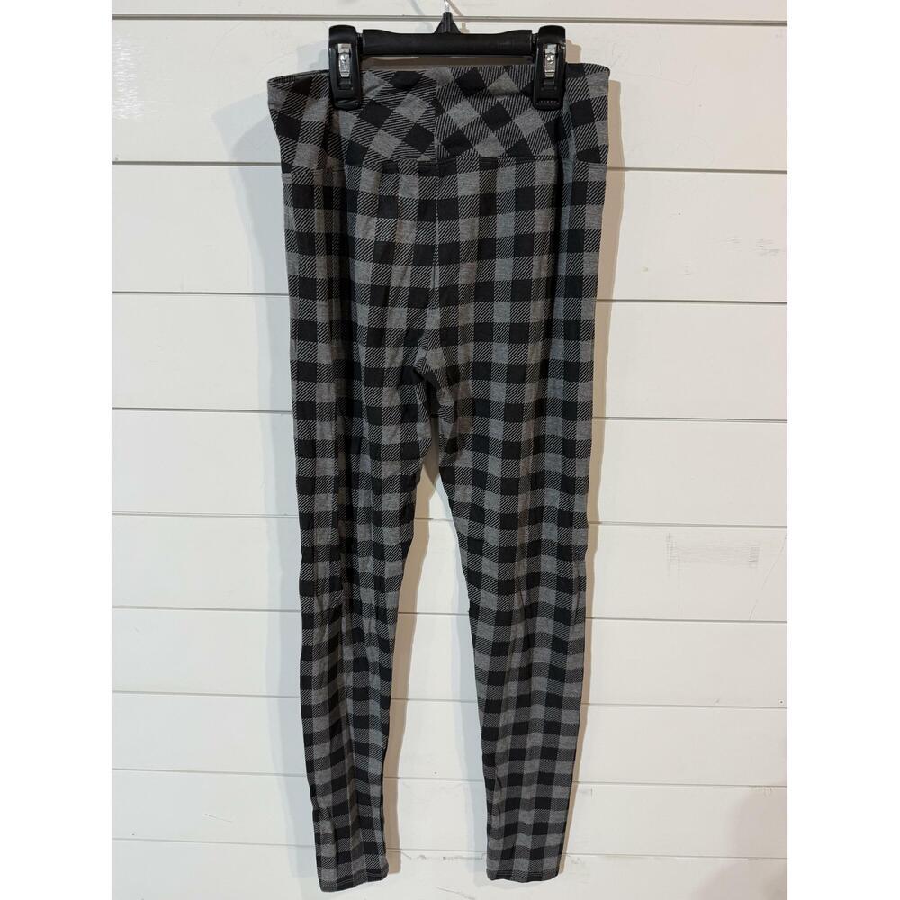 Cuddl Duds Women’s Gray/Black Plaid Leggings XS - Picture 2 of 2